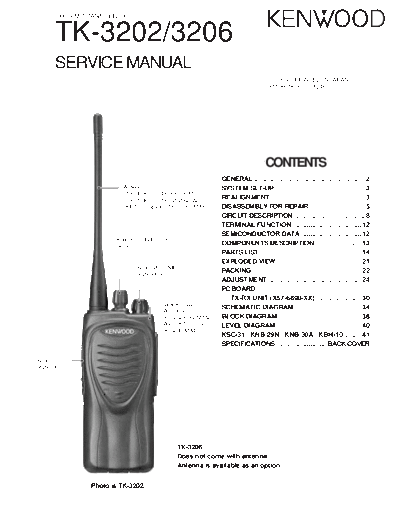 Kenwood B51-8678-00  Kenwood UHF FM Transceiver UHF FM Transceiver Kenwood TK-3202 & 3206 B51-8678-00.pdf