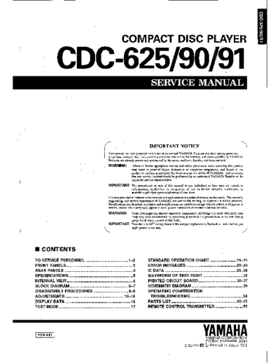 Yamaha CDC-625 & 90 & 91  Yamaha CDC CDC-625 & 90 & 91 CDC-625 & 90 & 91.pdf