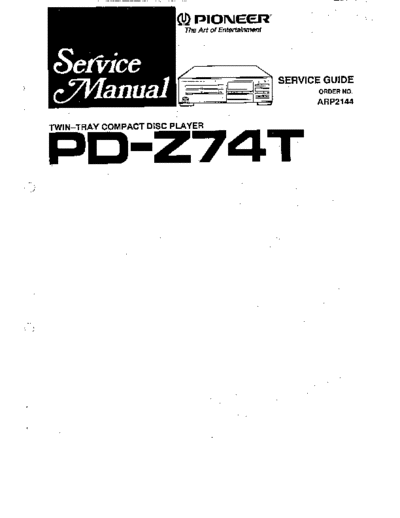 Pioneer hfe   pd-z74t service guide  Pioneer CD PD-Z74T hfe_pioneer_pd-z74t_service_guide.pdf