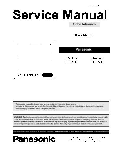 Panasonic CT-Z1425 Diagrama completo