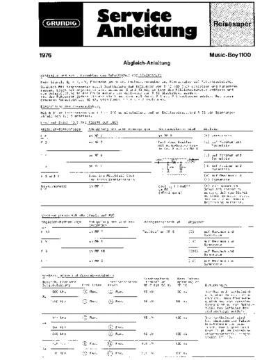 Grundig Musik-Boy 1100 service manual