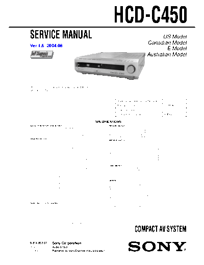 Sony HCD-C450 HCD-C450