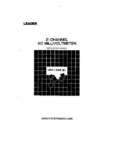 LEADER LMV-186A_E It consists of a dual high-sensitivity voltmeter, with independent channels and analog pointer sampling.

It is widely used by audio lab professionals and the like. The manual includes all operating procedures and the electrical circuit diagram.