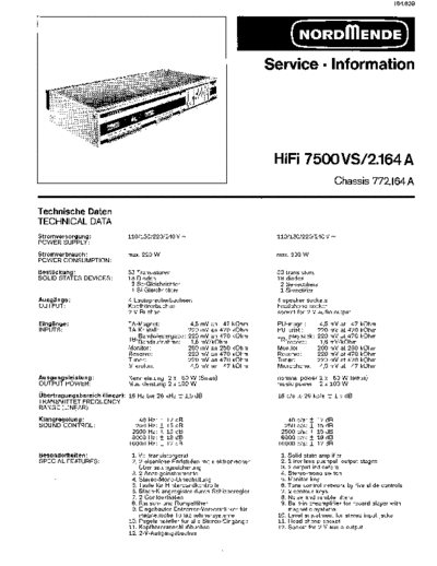 Nordmende HiFi 7500 Receiver made around 1971 in Germany by Nordmende