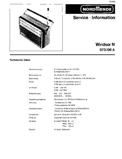 Nordmende Windsor N service manual