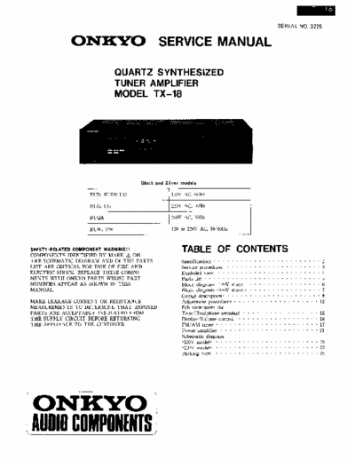 Onkyo TX18 receiver