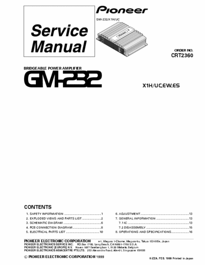 Pioneer GM232 car amplifier