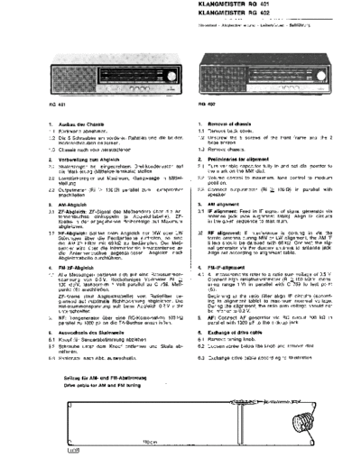 Siemens Klangmeister RG 401 402 service manual