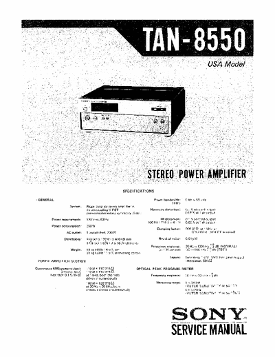Sony TAN8550 power amplifier