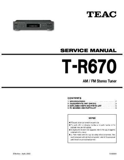 Teac TR670 tuner