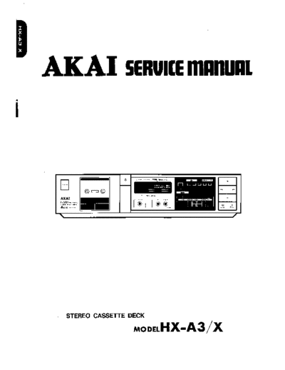 Akai HX-A3 service manual
