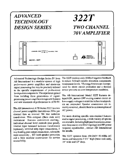 AB INTERNATIONAL 322T hfe_ab_international_322t_brochure_en
