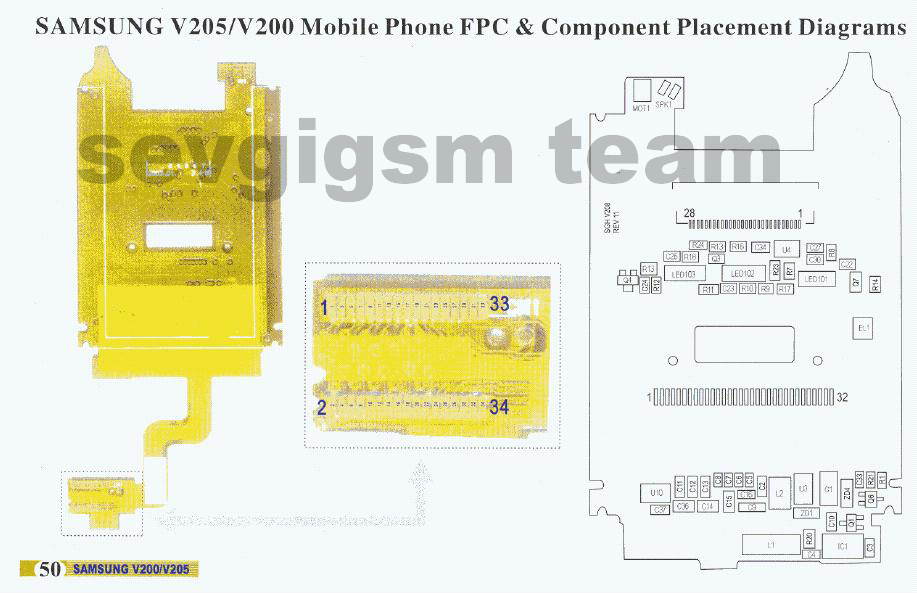  samsung v205-200 lcd For
 Maintenance Technician &  GSM service réparation