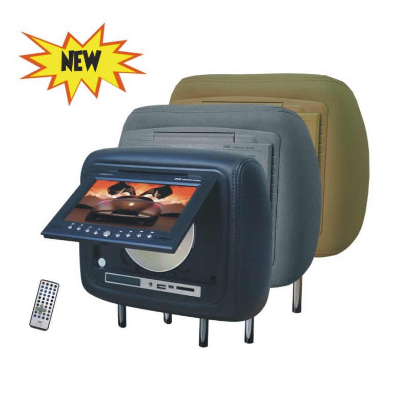 Mocar DVD7189USB-PAKG DVD7189USB-PAKG
7-INCH HEADREST DVD PLAYER WITH PILLOW
Display Mode: 16:9
System: PAL/NTSC
Resolution: 480X234
Brightness: 350cd/㎡
Compatible with DVD、VCD、CD、MP4、MP3、CD-R、CD-RW、DVD-R、DVD-RW、DVCD
Support SD、USB
Resolution:≥500
S/N:≥90dB
Isolation:≥65dB
Audio Input/Output
Video Input/Output
Built-in TV Tuner (Optional)
Built-in Wireless FM Audio Transmitter and 2 Speaker
Input Channels: AV Input Channels and Compatible to DVB-T
AV Output channels, Stereo Infrared Transmitter, Wireless Infrared Headphone (Optional)
Offer Earphone Socket, General Earphone (Optional)
Power Supply: DC12V
Power Consumption: ≤12W
Packing: 5 Sets/CTN
CTN Size: 80.5X43.5X33.6 CM
N.W.: 15 KG/CTN
Ease of Installation, Non Hazardous Design,Cigarette Lighting Outfit
Adjusting Pole Distance Between 130mm to 180mm, To Meet Installing Requirement of Seat, Diameter of Steel Tube can be Replacing from 10mm to 12mm
Built-in DVD player
Built-in TV Tuner
Compatible with: DVD/VCD/CD/MP4/MP3/CD-R/CD-RW/DVD-R/DVD-RW/DVCD
Built-in Wireless FM Audio Transmitter & Two Speaker
Input Channels: AV Input Channels and Compatible to DVB-T
AV Output channels, Stereo Infrared Transmitter,Wireless Infrared Headphone (Optional)
Offer Earphone Socket, General Earphone
Use MTK Solution, For you Loader, Hitachi Lens, Stable Quality
