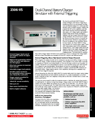 Keithley 2306-VS  Keithley 2306 2306-VS.pdf