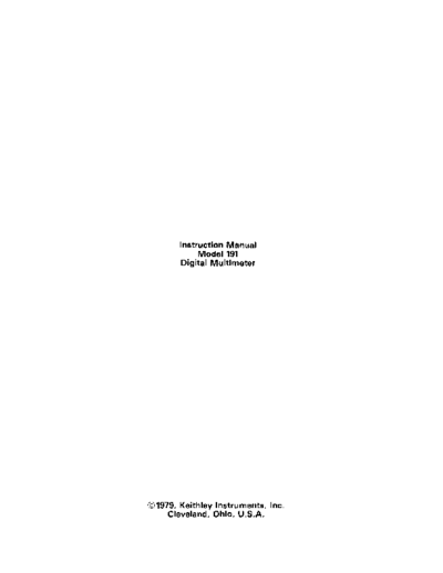 Keithley 191 (A - 1979)(30183 Instruction)  Keithley 191 191 (A - 1979)(30183 Instruction).pdf