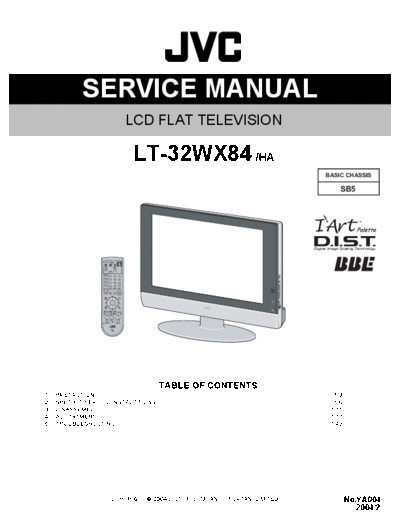 JVC JVC SB5 LT-32WX84-HA LCD TV [SM]  JVC Monitor JVC_SB5_LT-32WX84-HA_LCD_TV_[SM].pdf