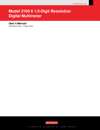 Keithley 2100-900-01 (E - Mar 2012)(User)  Keithley 2100 2100-900-01 (E - Mar 2012)(User).pdf