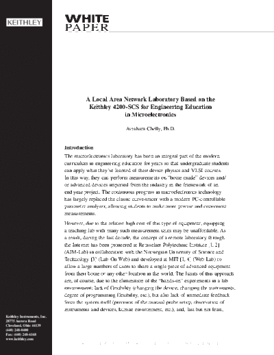 Keithley 2887 4200-SCS LAN Lab WP  Keithley SCS 4200 2887 4200-SCS LAN Lab WP.pdf