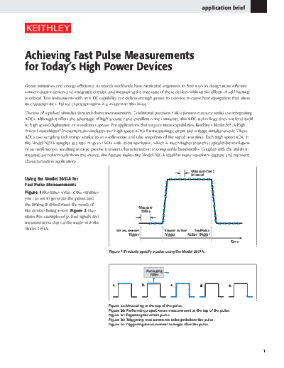 Keithley 2651AFastPulse AppBrief  Keithley 2651A 2651AFastPulse_AppBrief.pdf