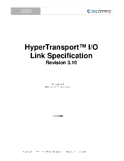 AMD HyperTransport IO Link Specification. [rev.3.10].[2008-07-23]  AMD _HyperTransport _Specification HyperTransport IO Link Specification. [rev.3.10].[2008-07-23].pdf