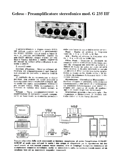 GELOSO Geloso G235HF Stereo preamplifier specs  GELOSO Geloso G235HF Stereo preamplifier specs.pdf