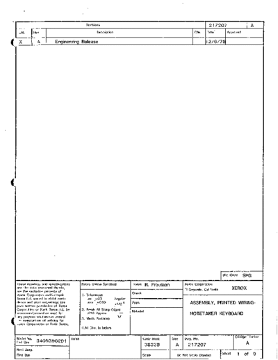 xerox 19781206 Notetaker Keyboard  xerox notetaker schematics 19781206_Notetaker_Keyboard.pdf