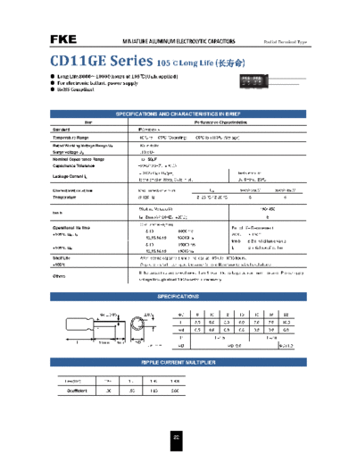 FKE [radial thru-hole] CD11GE Series  . Electronic Components Datasheets Passive components capacitors FKE FKE [radial thru-hole] CD11GE Series.pdf