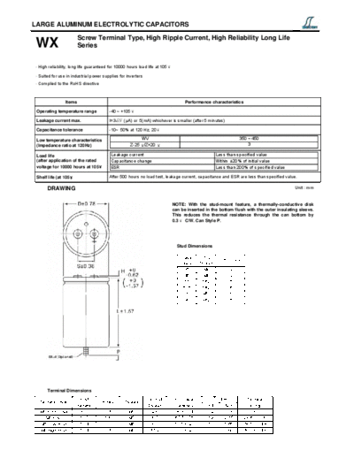 Decon Decon [screw] WX Series  . Electronic Components Datasheets Passive components capacitors Decon Decon [screw] WX Series.pdf