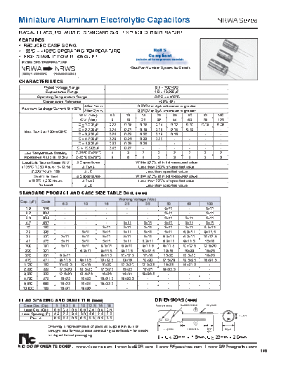 NIC [radial thru-hole] NRWA Series  . Electronic Components Datasheets Passive components capacitors NIC NIC [radial thru-hole] NRWA Series.pdf
