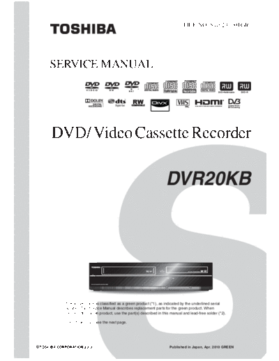 TOSHIBA DVR20KB ET-SB-EX-SI 1316170628  TOSHIBA DVD-Video D-VR20KB DVR20KB_ET-SB-EX-SI_1316170628.pdf