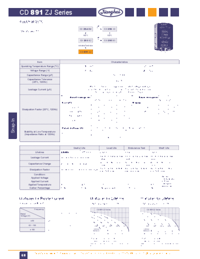 Jianghai [snap-in] ZJ Series  . Electronic Components Datasheets Passive components capacitors Jianghai Jianghai [snap-in] ZJ Series.pdf