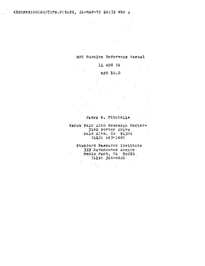xerox Mitchell MPS Runtime Reference Manual Aug72  xerox parc memos Mitchell_MPS_Runtime_Reference_Manual_Aug72.pdf