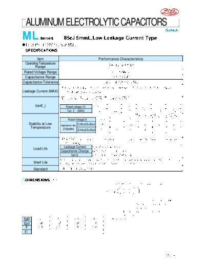 Ltec [radial] ML series  . Electronic Components Datasheets Passive components capacitors Ltec Ltec [radial] ML series.pdf