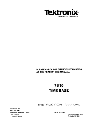 Tektronix 7b10  Tektronix 7b10 .pdf