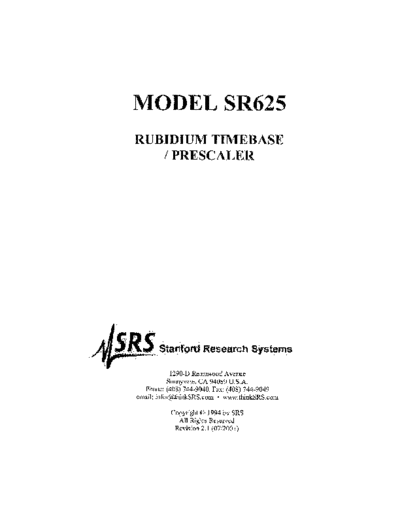 Stanford Research Systems STANFORD RESEARCH SYSTEMS SR625 User  Stanford Research Systems STANFORD RESEARCH SYSTEMS SR625 User.pdf