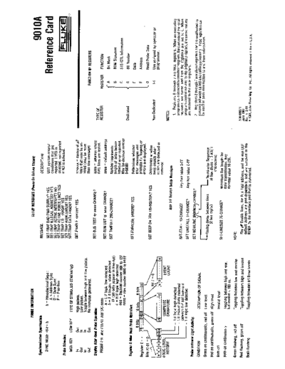 Fluke 9010RefCard  Fluke 9010RefCard.pdf