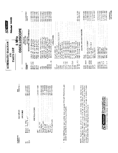 BK precision B K 1405 Oscilloscope Schematic  . Rare and Ancient Equipment BK precision B K 1405 Oscilloscope Schematic.pdf