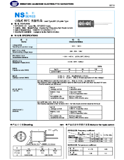 Jicon [radial bi-polar] NS Series  . Electronic Components Datasheets Passive components capacitors Jicon Jicon [radial bi-polar] NS Series.pdf