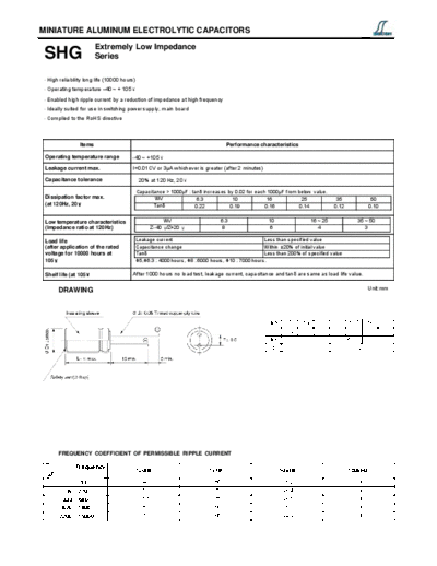 Decon [radial thru-hole] SHG Series  . Electronic Components Datasheets Passive components capacitors Decon Decon [radial thru-hole] SHG Series.pdf