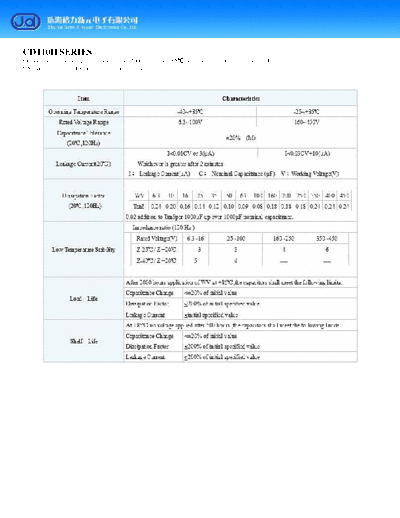 J.d [Gree] J.d [radial thru-hole] CD110H Series  . Electronic Components Datasheets Passive components capacitors J.d [Gree] J.d [radial thru-hole] CD110H Series.pdf