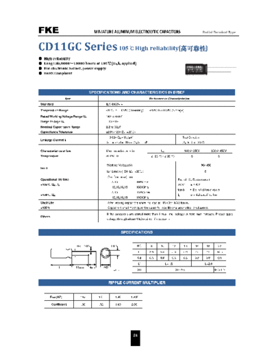 FKE [radial thru-hole] CD11GC Series  . Electronic Components Datasheets Passive components capacitors FKE FKE [radial thru-hole] CD11GC Series.pdf