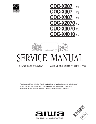 AIWA CDC-X207 307 407 2070 3070 4010  AIWA Car Audio CDC-X207 CDC-X207_307_407_2070_3070_4010.pdf