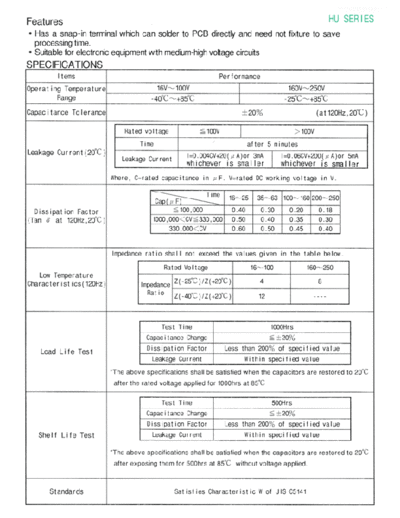 Anodia [snap-in] HU Series  . Electronic Components Datasheets Passive components capacitors Anodia Anodia [snap-in] HU Series.pdf