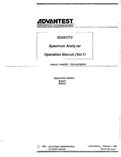 Advantest ADV R3267 73 Spectrum Anayler Operation  Advantest ADV R3267 73 Spectrum Anayler Operation.pdf