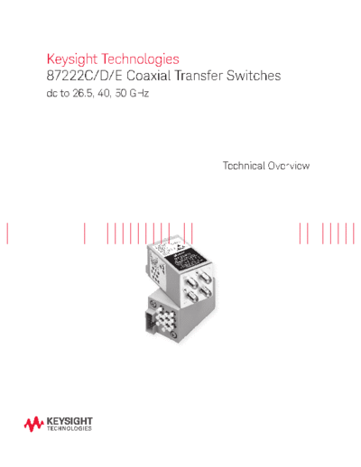 Agilent 5968-2216E 87222C D E Coaxial Transfer Switches - Technical Overview c20140706 [13]  Agilent 5968-2216E 87222C D E Coaxial Transfer Switches - Technical Overview c20140706 [13].pdf