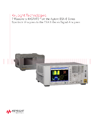 Agilent 5990-4143EN 7 Reasons to Migrate from the ESA-E Series to the EXA X-Series Signal Analyzers - Brochu  Agilent 5990-4143EN 7 Reasons to Migrate from the ESA-E Series to the EXA X-Series Signal Analyzers - Brochure c20140803 [19].pdf