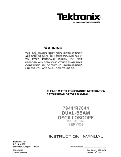 Tektronix 7844 Service  Tektronix 7844_Service.pdf