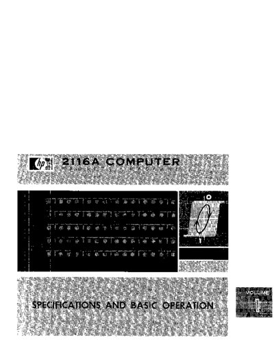 HP 02116-9010 2116A Vol1 Mar67  HP 2116 02116-9010_2116A_Vol1_Mar67.pdf