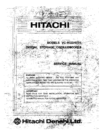 Hitachi VC6523 Oscilloscope Service Manual- VC6523 6524 VC6023 6024 Service Manual Hitachi Oscilloscope Hitachi_VC6523_Oscilloscope_Service_Manual-Hitachi_VC6523_6524_VC6023_6024_Service_Manual.pdf